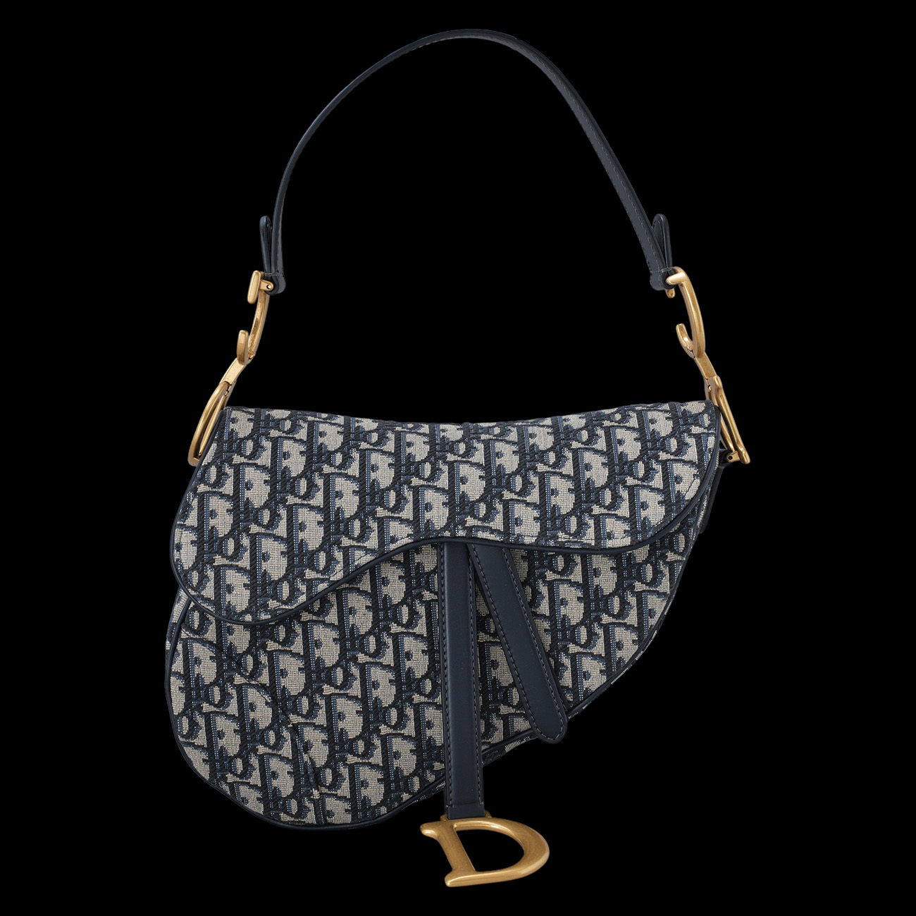 CHRISTIAN DIOR(USED)크리스찬디올 오블리크 새들백 미듐